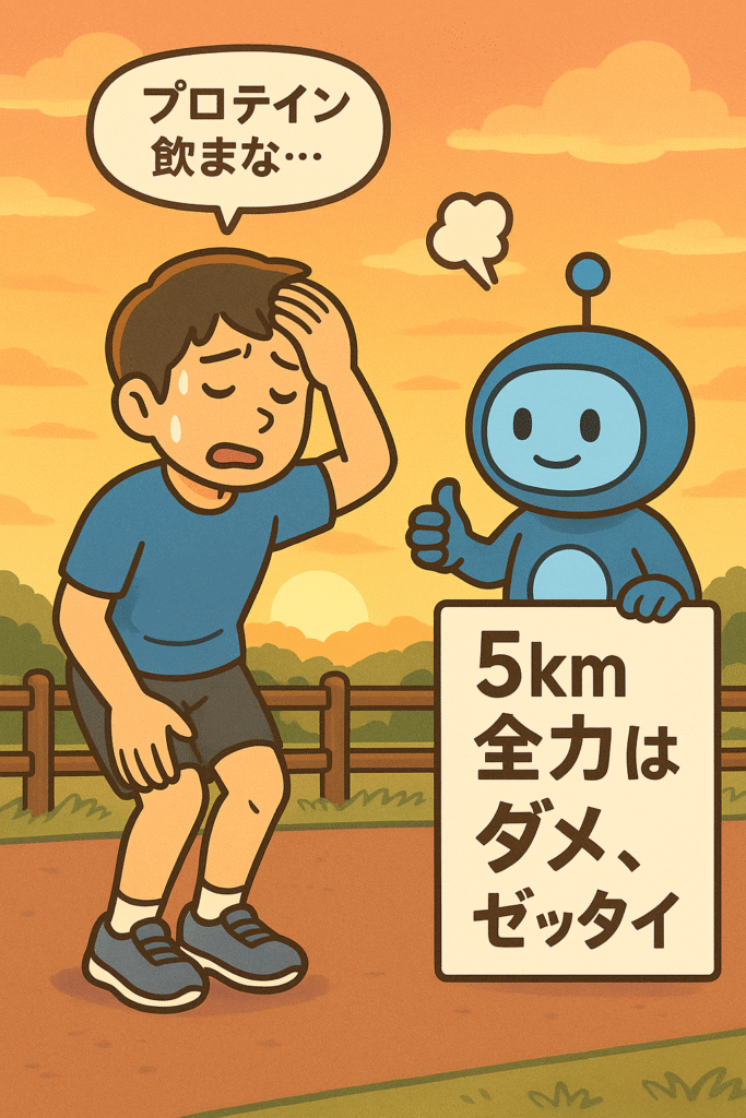 5km全力はダメ、ゼッタイ。